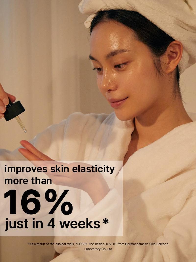 COSRX The Retinol 0.5 Oil — in use