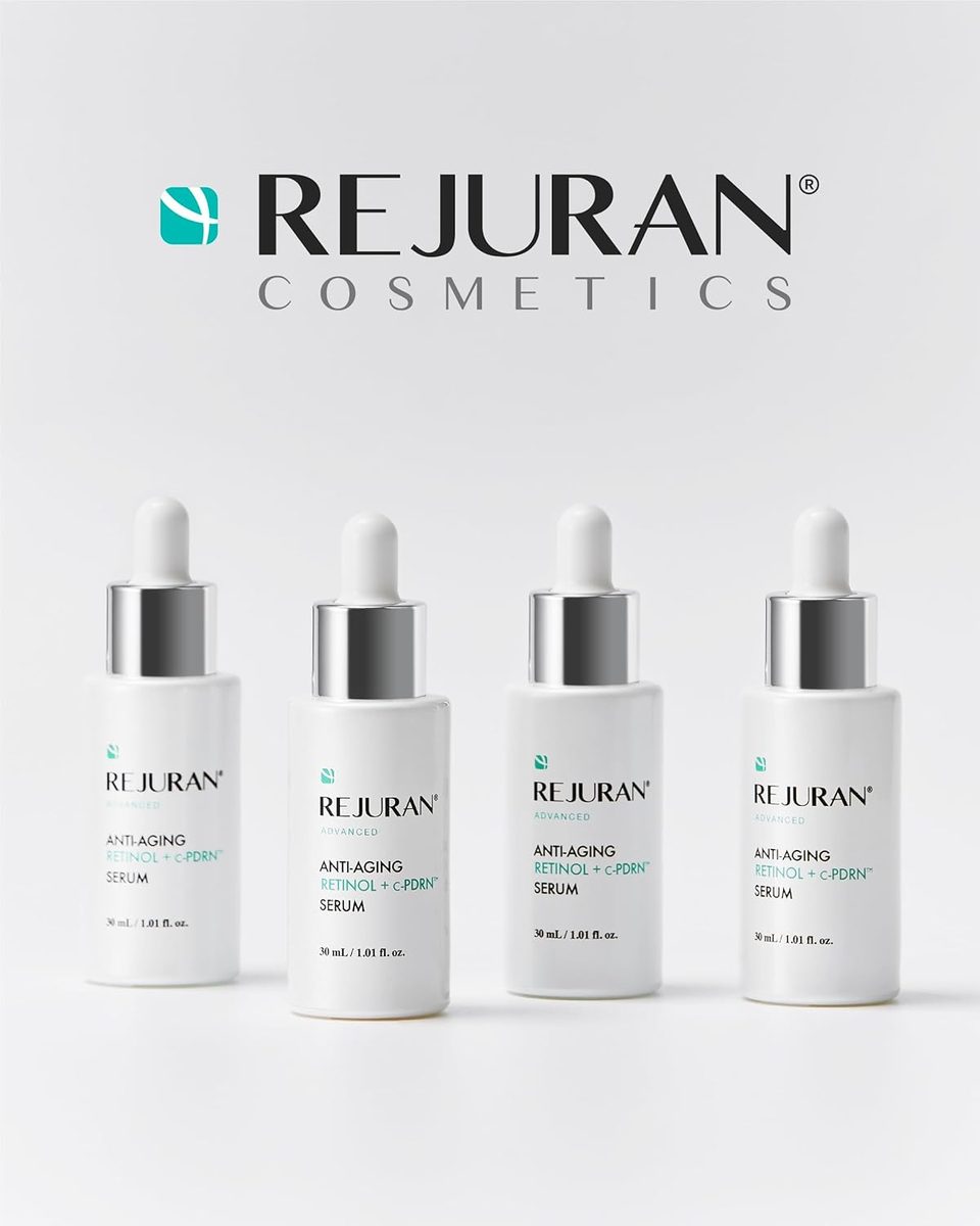 REJURAN Advanced Anti-Aging Retinol + c-PDRN Serum — in use
